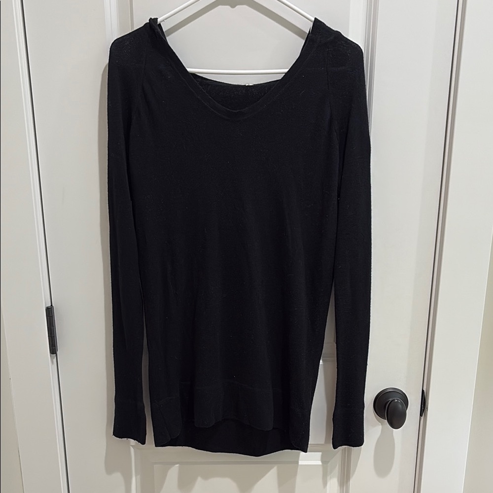 Lululemon Black Hooded Sweater Size 6